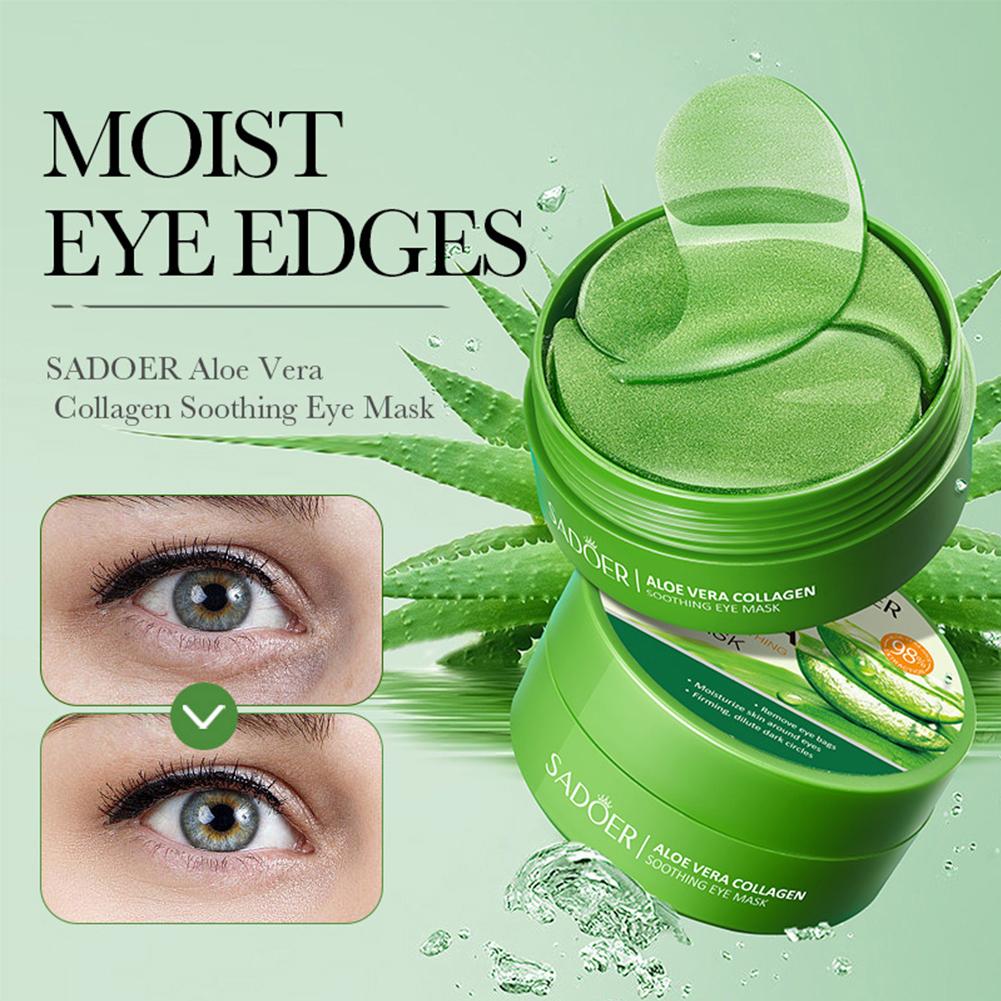 Eye Pad Collagen - 60pcs Aloe Vera Collagen Under Eye