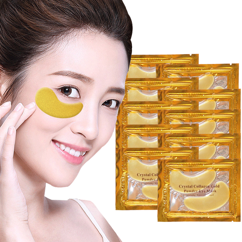 Eye Pad Collagen - 5/10/20/30 Pairs Crystal Gold Eye Patches