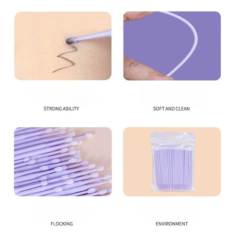 Disposable Nano Cotton Swabs U - đánh giá và giá Eyelash Extension Retouch