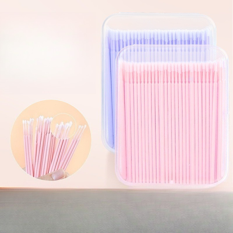 Disposable Nano Cotton Swabs U - đánh giá và giá Eyelash Extension Retouch