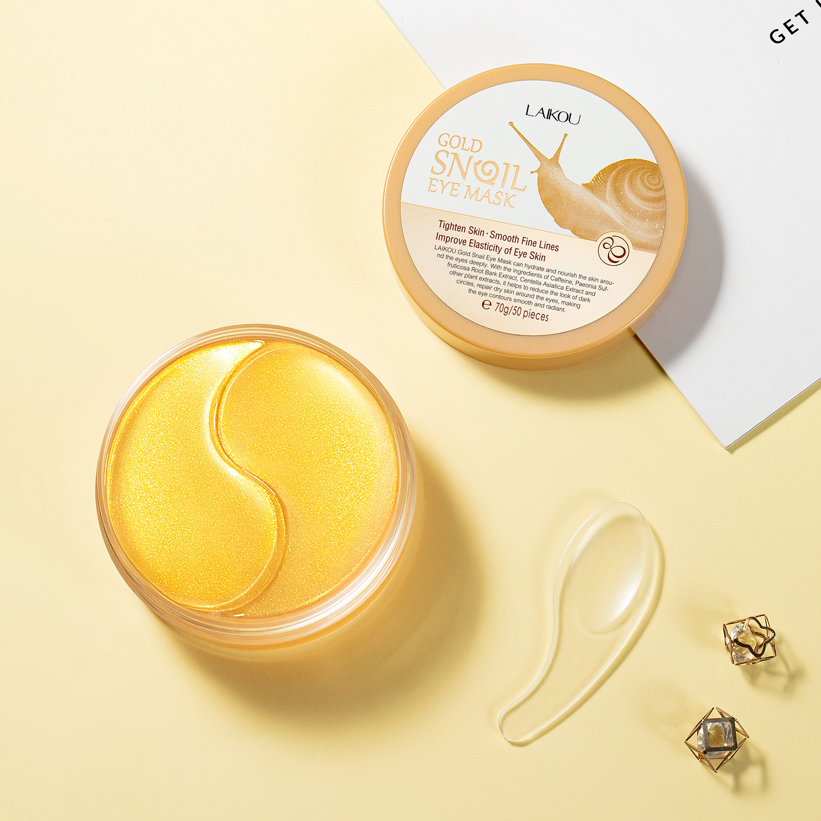 LAIKOU 50pcs Golden Snail Coll - đánh giá và giá Eye Pad Collagen