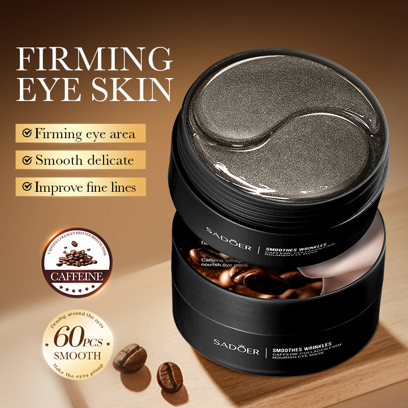 60pcs SADOER Caffeine Crystal  - đánh giá và giá Eye Pad Collagen