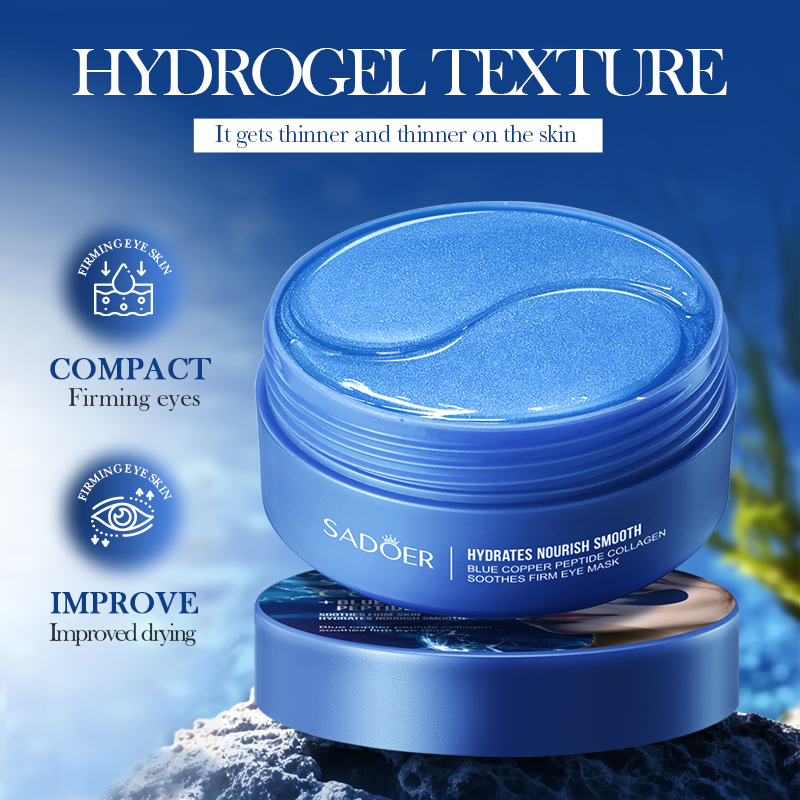 60pcs SADOER Caffeine Crystal  - đánh giá và giá Eye Pad Collagen